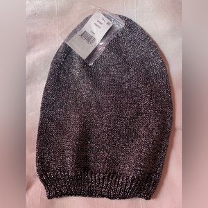Steven Madden silver glitter beanie